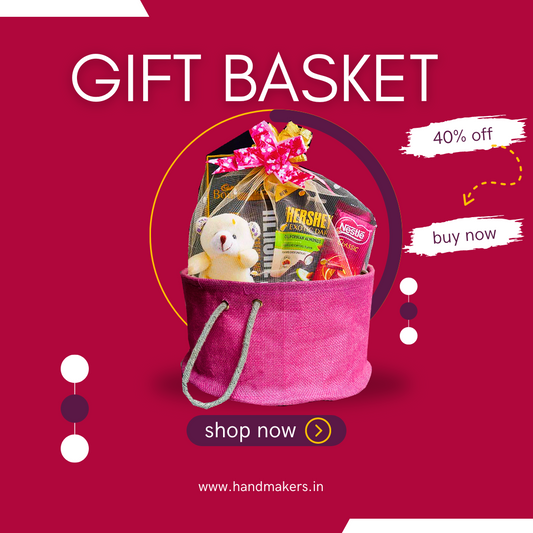 Handmakers Pink Jute Valentine Gift Hampers – Pack of 2