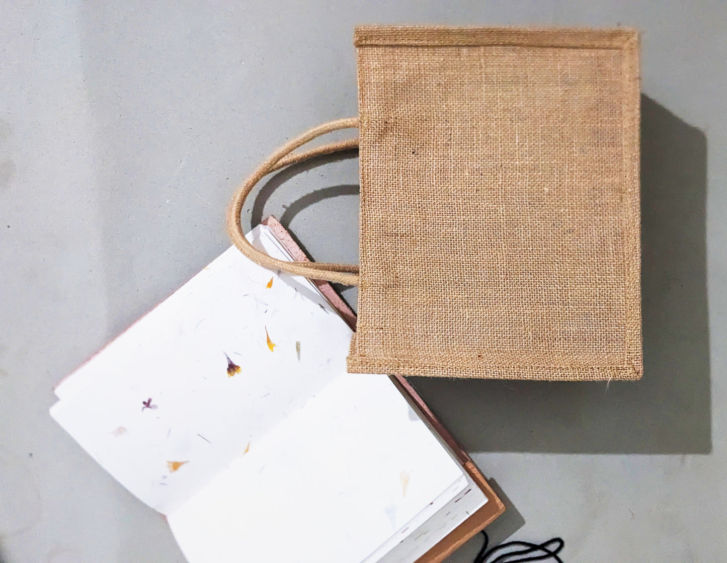 Handmakers Transparent Mini Jute Gift Bags with Window – Handmade Favour Bags for Weddings, Engagements & Return Gifts