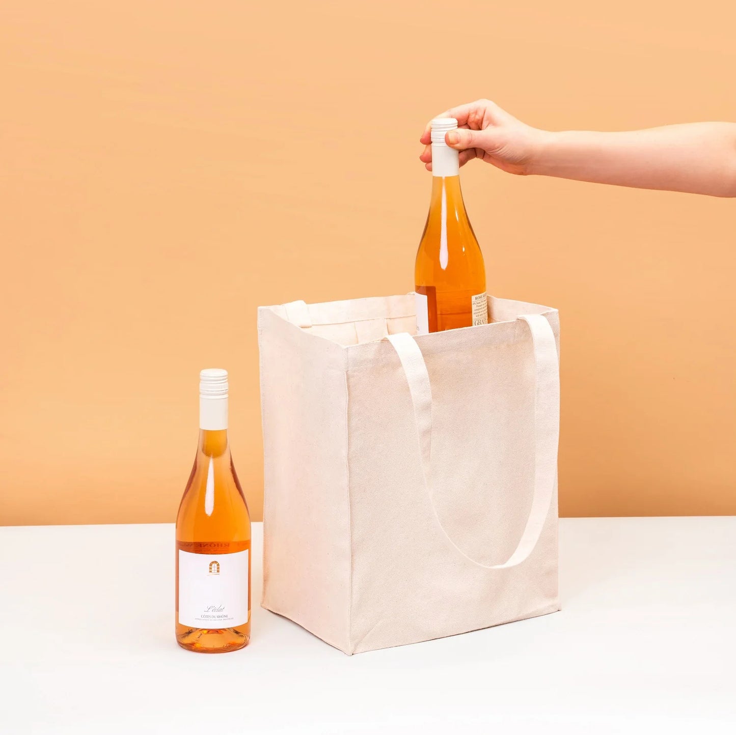 Handmakers 6 Bottle White Wine Bottle Bags | Party Gift Bags| Pack of 2