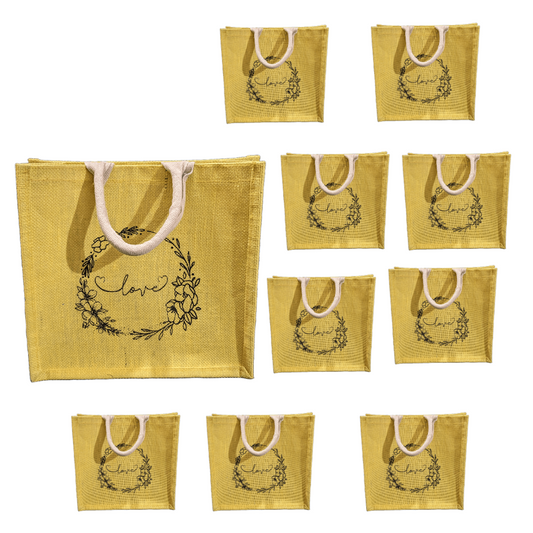 Love Printed Jute bag