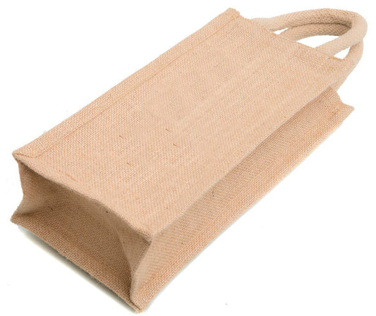 Handmakers Jute Beige Water Bottle bag for office (pack of 2)