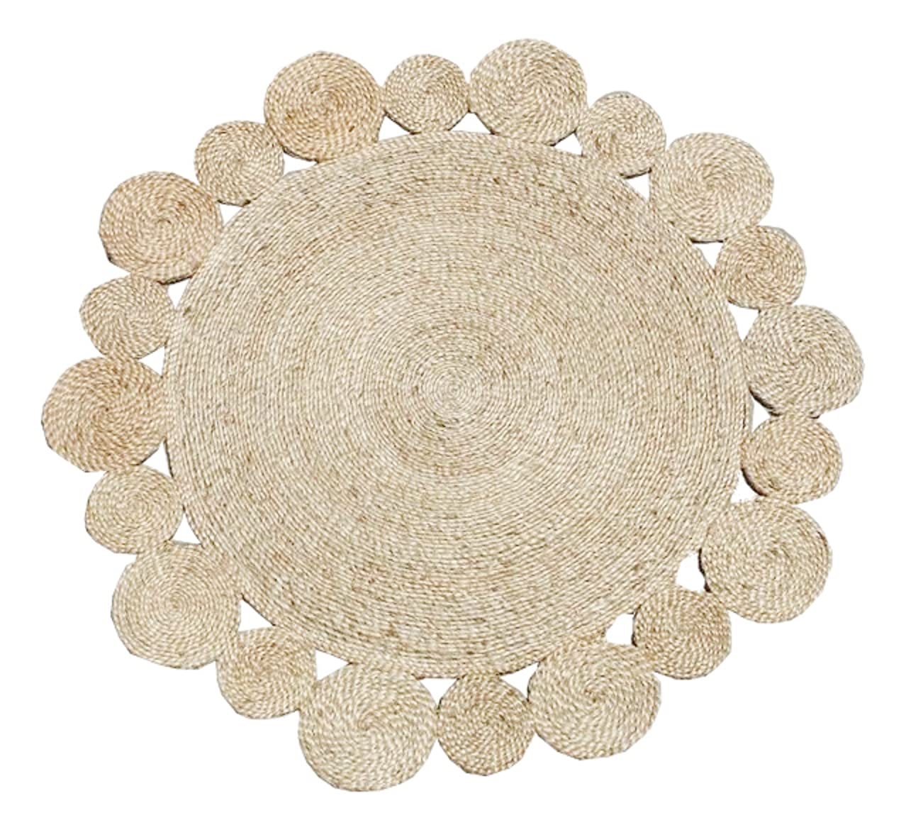 oft beige color featuring a contrasting outer circle
