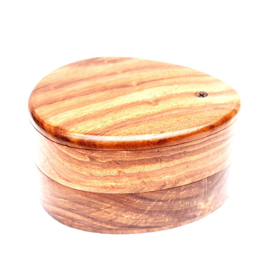 Natural Wooden Container Box With Two Compartment