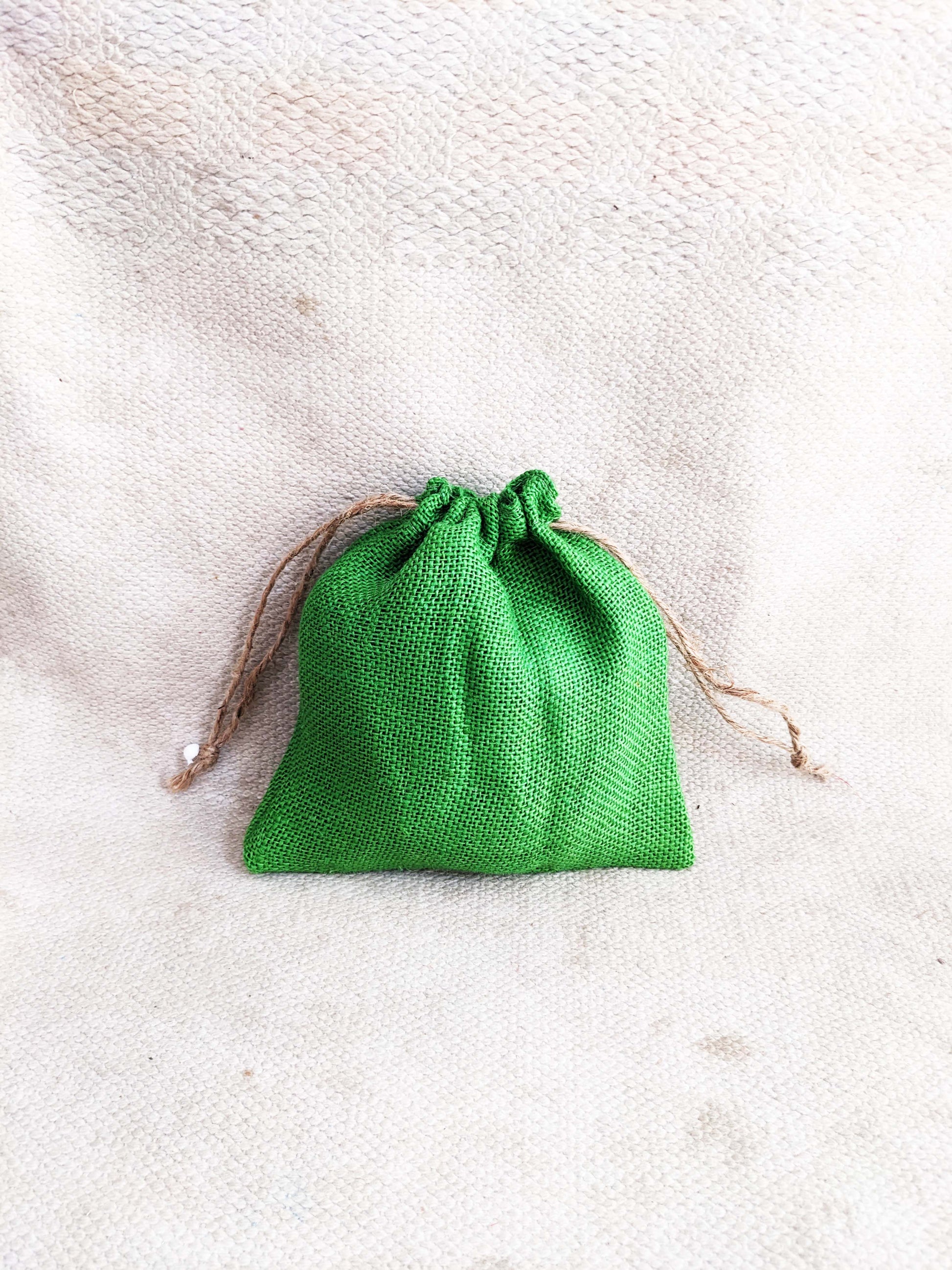 green jute potlis