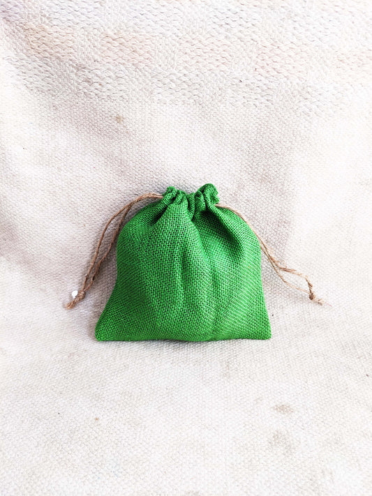green jute potlis