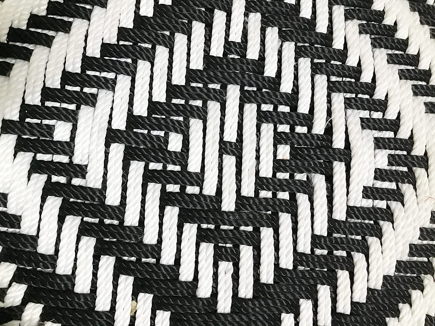 Handmakes Black & White Comfortable Relaxing Bamboo Mudda Stool