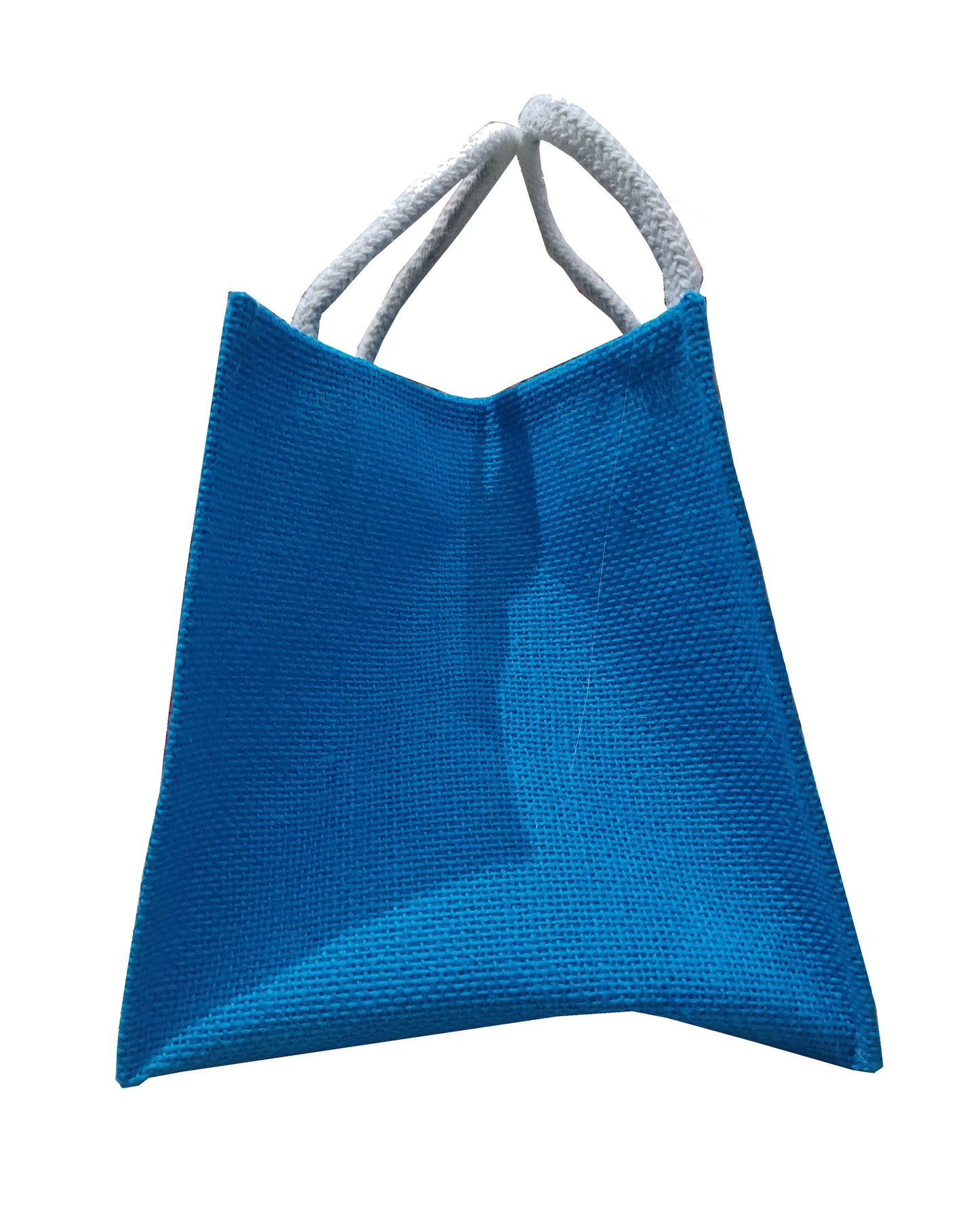 Handmakers Small Jute Gift Bags with Blue Green color for Gifts (Set of 2)