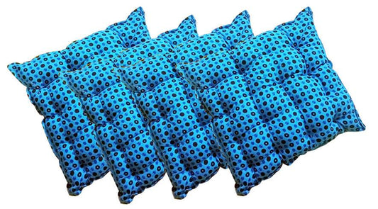 Handmakers Cotton Cushion with Square shape for Chair Seat Cushion (18 inch X 18 Inch, Blue)