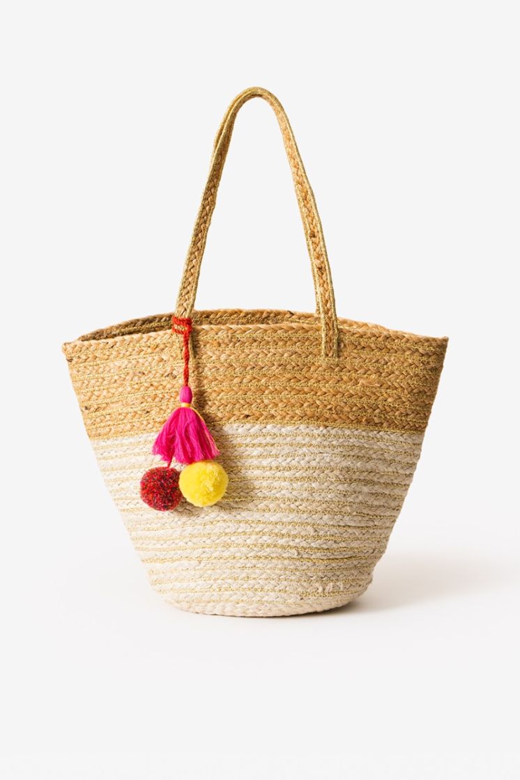 Handmakers Pure jute rug Handbags for women with Curve shape