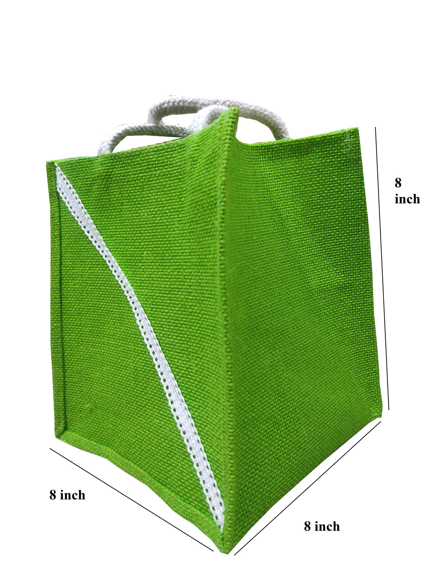 Handmakers Small Jute Gift Bags with Blue Green color for Gifts (Set of 2)