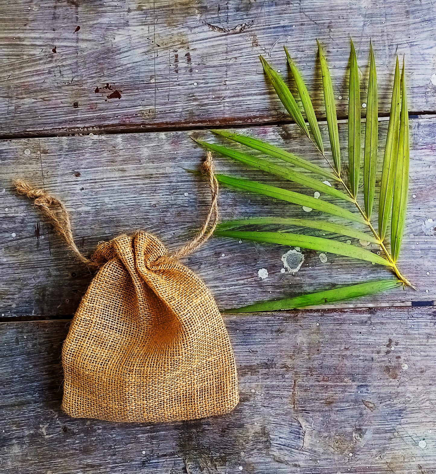 Beige jute potli bags