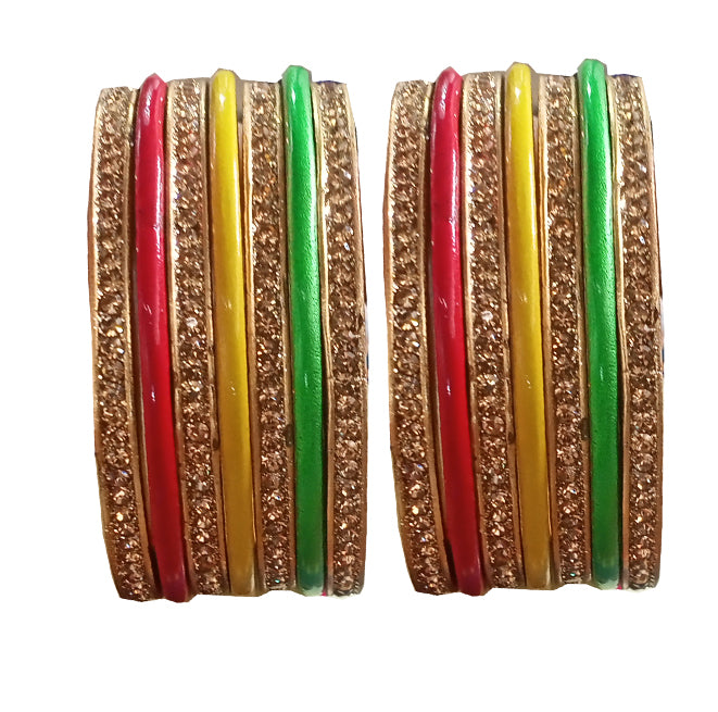 Handmakers ! Jaipuri Traditional Lac Multicolor Bangles set of (7+7)