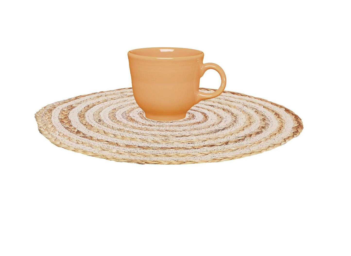 White & Beige Tables Mat (Set of 4)