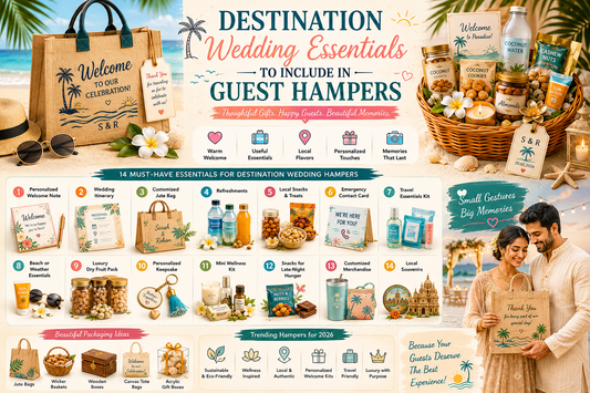 Destination Wedding Essentials to Include in Guest Hampers