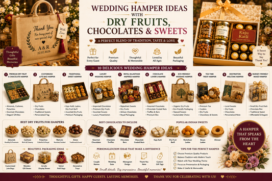 Wedding Hamper Ideas with Dry Fruits, Chocolates &amp; Sweets