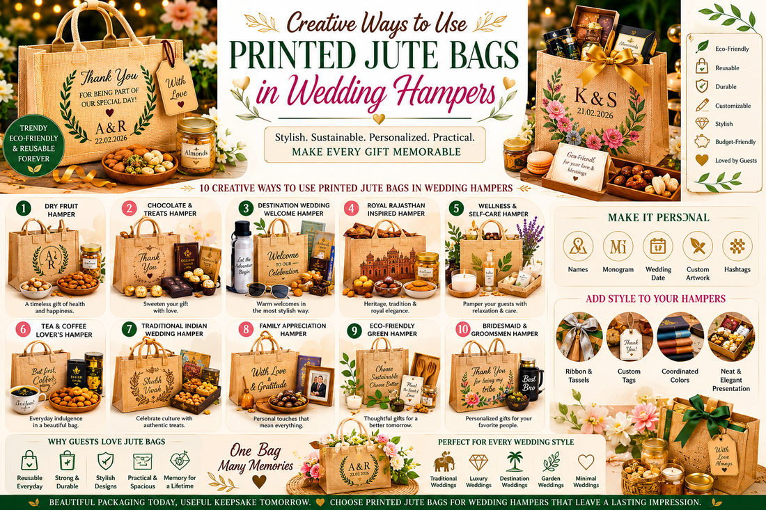 Creative Ways to Use Printed Jute Bags in Wedding Hampers
