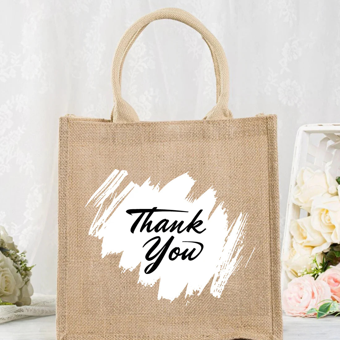 "Mangaluru's Eco-Friendly Essential: Jute Hessian Medium Shopping Bags"