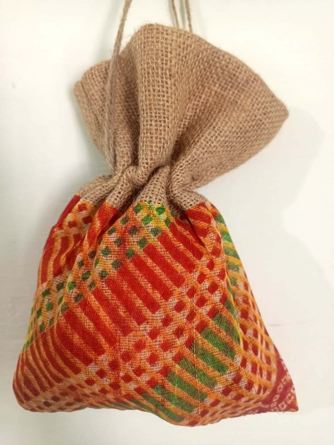 "Sustainable Elegance: 2 PC 100% Cotton Drawstring Bags from Bangalore Perfect for Jewelry, Wedding Favors, and Eco-Friendly Packaging"