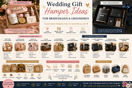 Wedding Gift Hamper Ideas for Bridesmaids and Groomsmen
