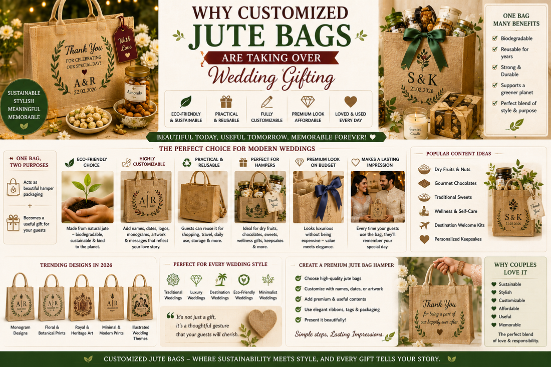 Why Customized Jute Bags Are Taking Over Wedding Gifting