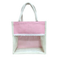 Handmakers Pink Transparent Jute bag 10x10x5 Inch Pack of 50