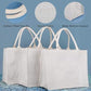 Handmakers White Plain Jute Bags for Return Gifts 12x15x5 inch (Pack of 50)