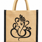 Handmakers Diwali Return Gift Ganesh Jute Bags 8X5X8 Inch