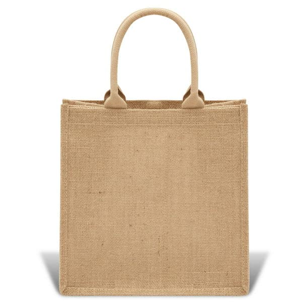 Handmakers Natural Jute Gift Bags for Return Gifts Pack of 50 (12x12x5 inch)