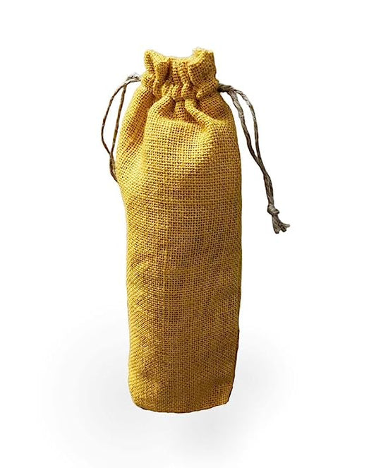 yellow wine gift bag