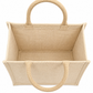 Handmakers Jute Gift Bag 8x8x5 Inch with Ganesh Print | Eco-Friendly Tote Bag for Return Gifts, Wedding & Festive Gifting pack of 1