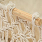 Handmakers Macramé Cotton Tray Basket with Side Handles – Rectangular Off-White Storage & Gift Hamper Basket (10 x 14.5 x 4.3 Inch) | Handmade Organizer for Shelf, Fruits, Gifting & Home Décor