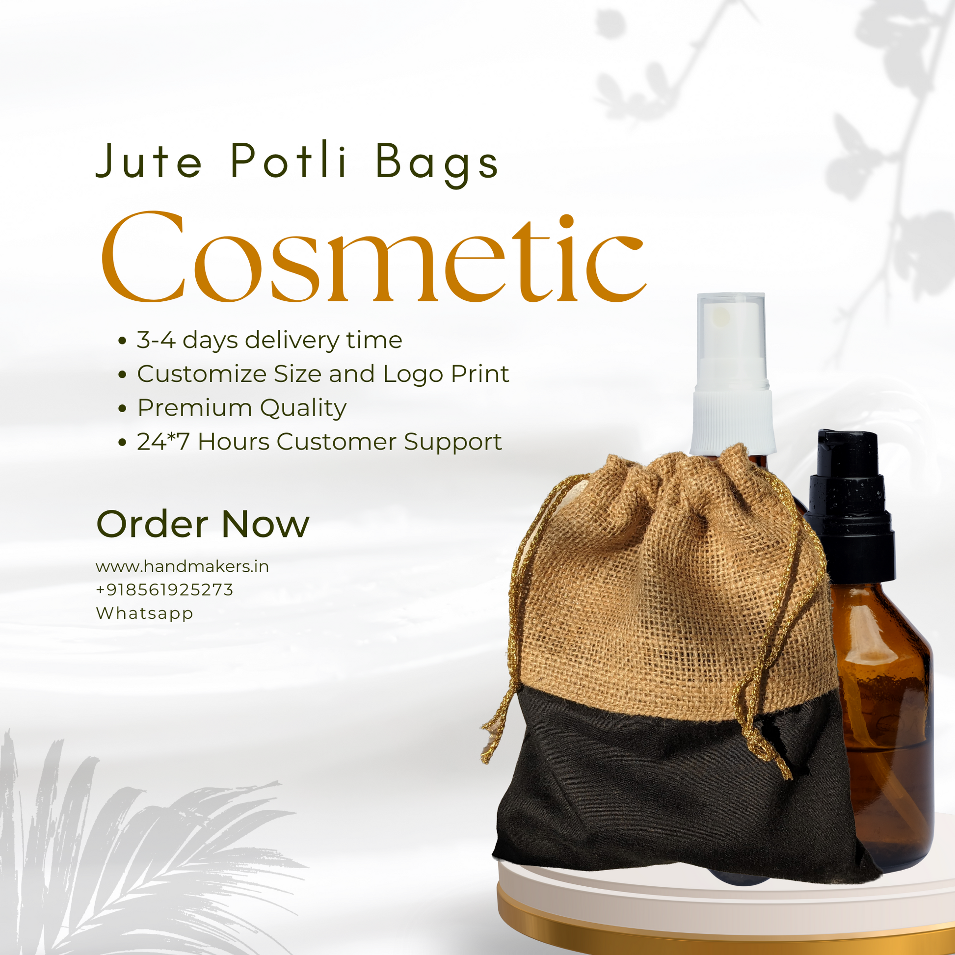 7x8 Inch Jute Potli