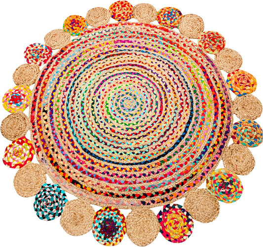 Multicolored Jute rug