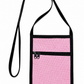 Jute Crossbody Sling Bag for Women & Men, Lightweight Zipper Pocket Shoulder Bag, 7 x 9 Inch pack of 4