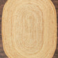 jute oval shape living room rug