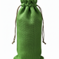jute bottle bag green