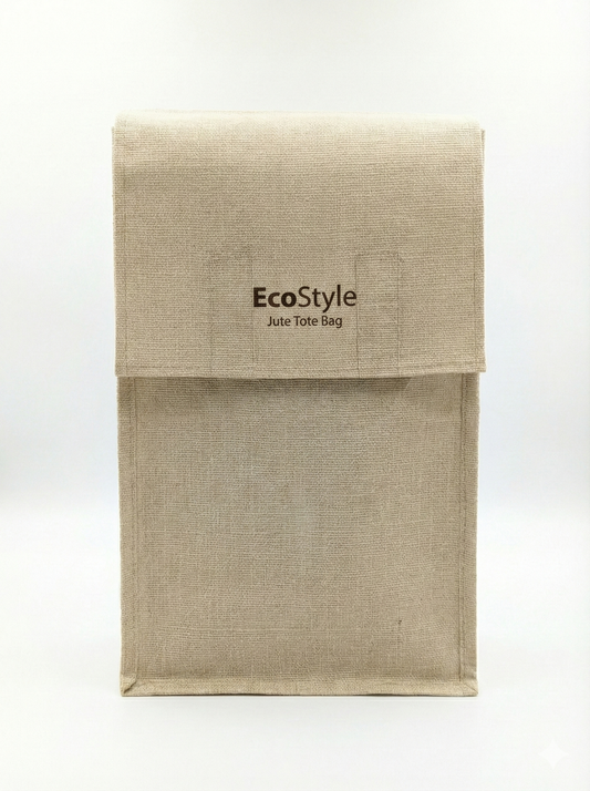 Handmakers EcoStyle Natural Jute Office Tote Bag, Eco-Conscious Professional Storage Solution for Business and Workplace Use