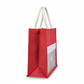 Handmakers Red Transparent Jute Bag with White Less 12x10x5 Inch Pack of 50