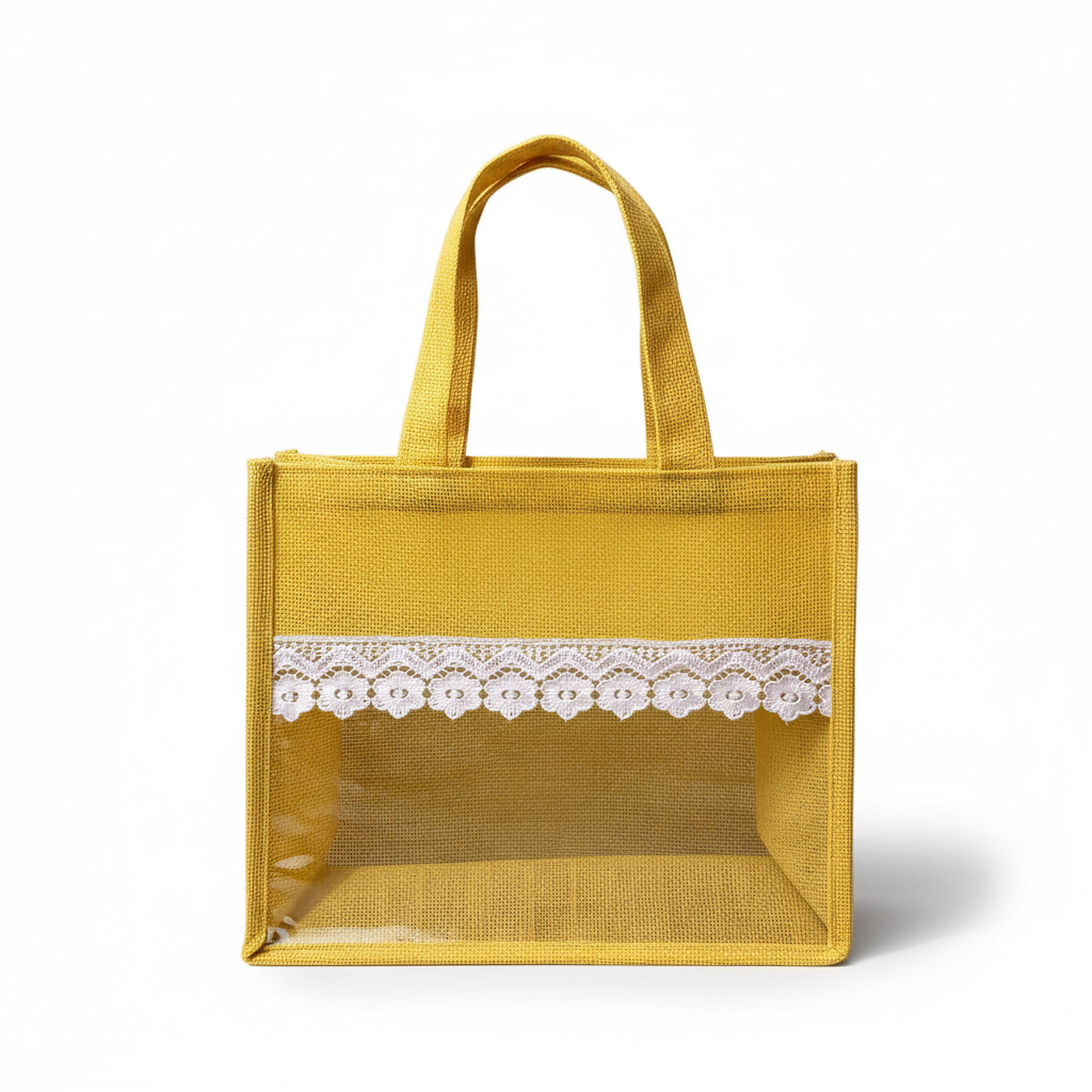 Yellow Jute Bags for Haldi