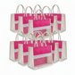 Handmakers Pink Transparent Jute bag 12x10x5 Inch Pack of 50
