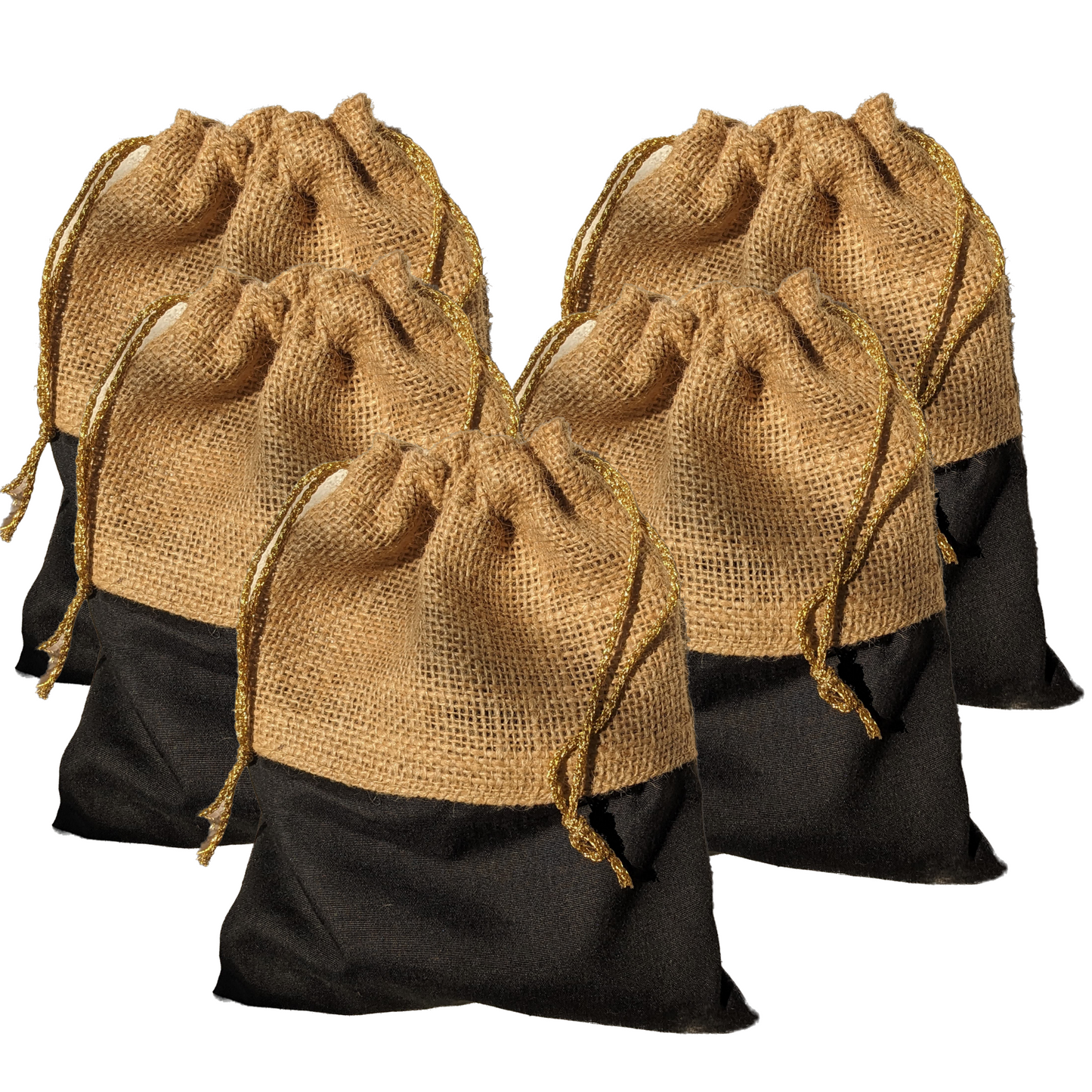 Handmakers Two Tone Jute Potli Bag,