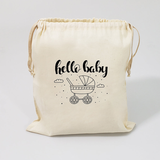 Drawstring Canvas Gift Potli Bags for Return Gift at New Born Baby Shower 7X9 inch