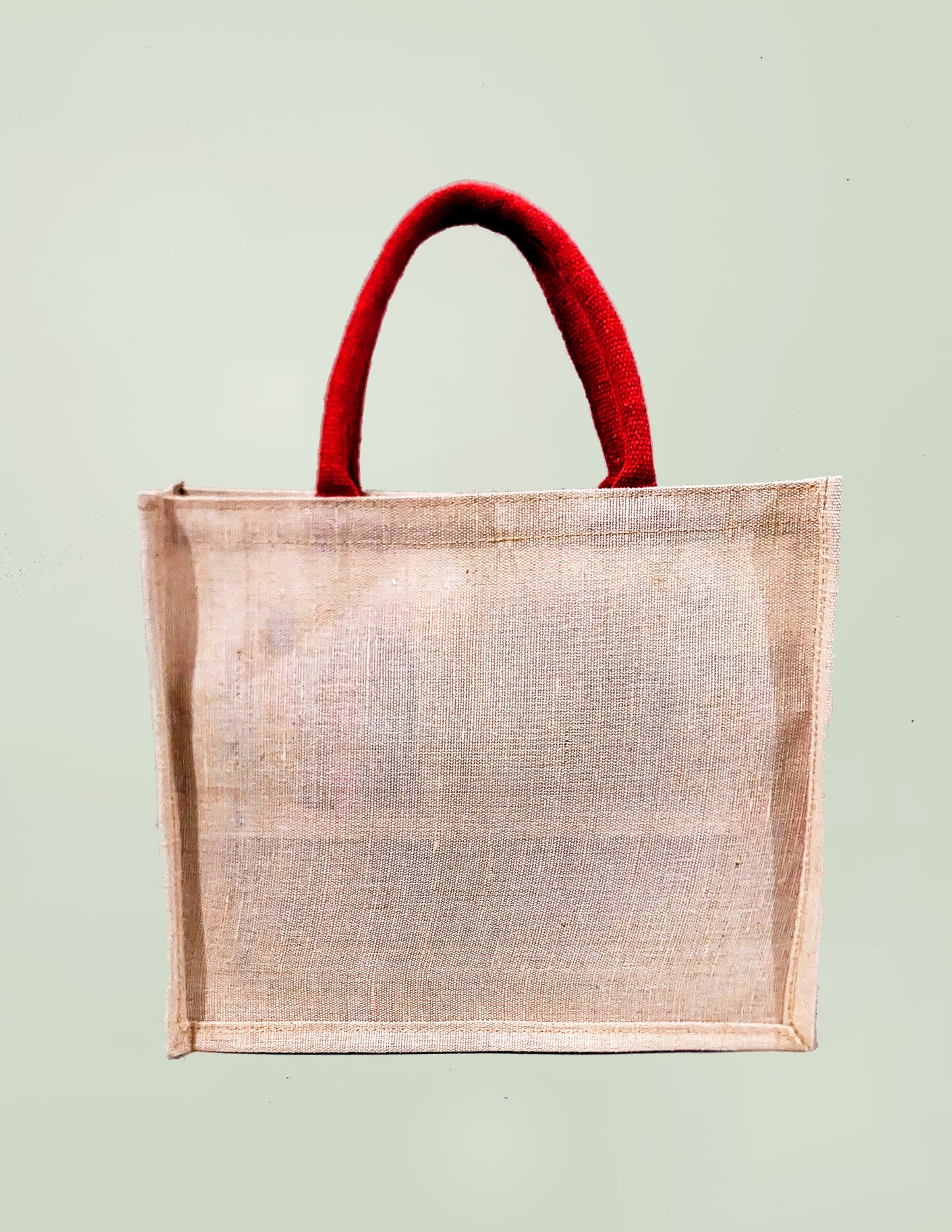 Handmakers Natural Beige Red Women's Handmade Juco Handbags