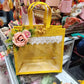 Handmakers Natural Yellow Transparent Jute Return Gift Bags (12x10x5 inch) Pack of 50