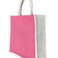 Handmakers  Natural Pink Jute Bags  Pack of  50  (14x12x5 inch)