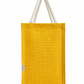 Handmakers Yellow Jute Gift Bags with Silver Lace – Eco-Friendly Reusable Tote for Return Gifts, Shopping & Daily Use – Pack of 10