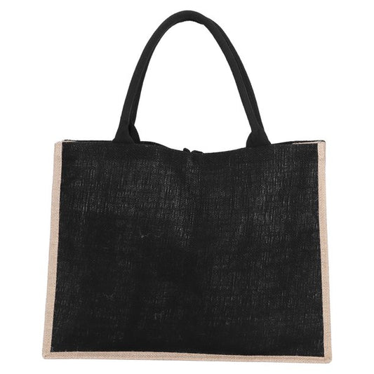 black jute tote bag for corporate gift