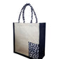 Handmakers Natural Jute Gift Bag with Leopard Print and Bow