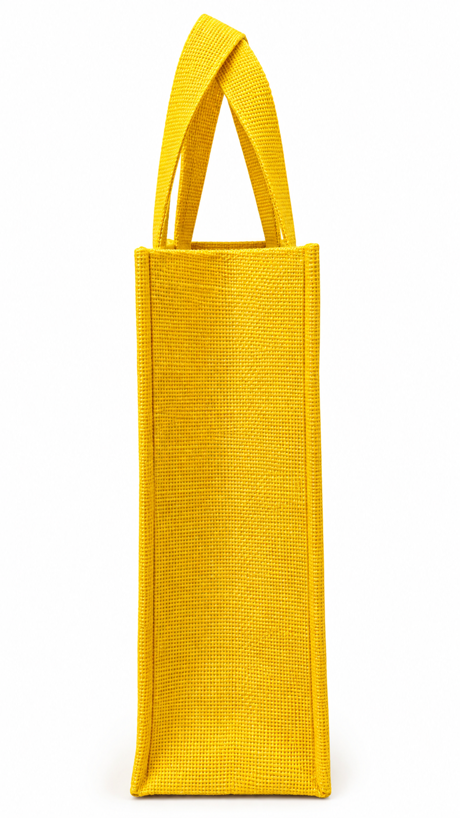 Handmakers Yellow Jute Tote Bag | Eco-Friendly Reusable Shopping & Gift Bag | Durable Handmade Jute Carry Bag