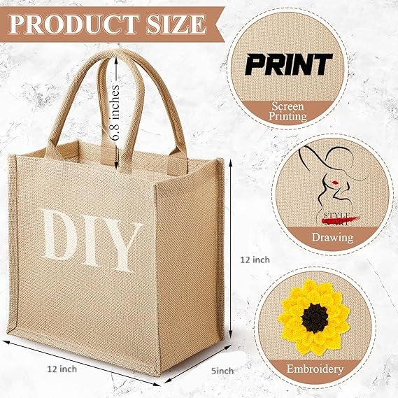 Customize Name Jute bags 